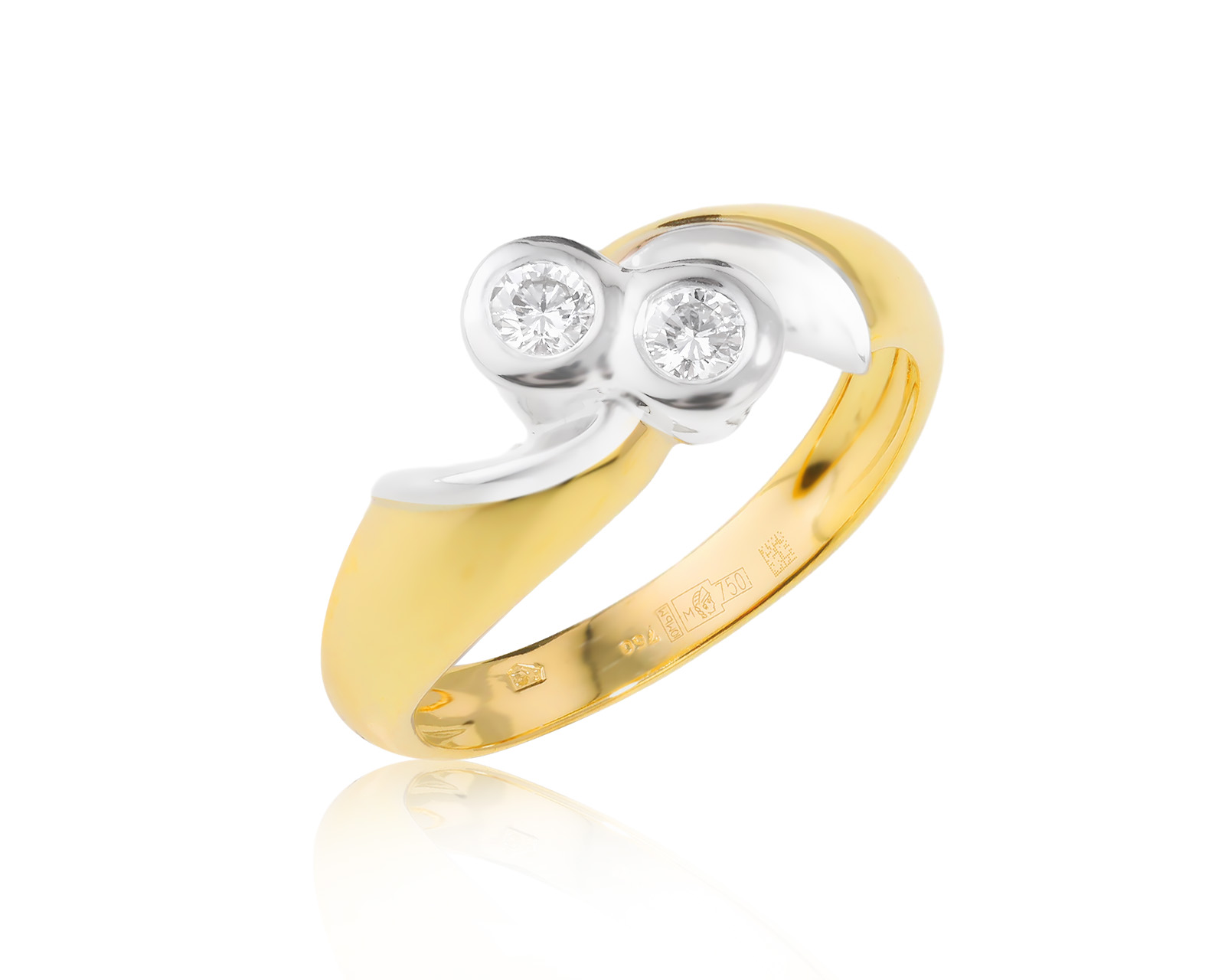 Золотое кольцо с бриллиантами 0.20ct 160124/6