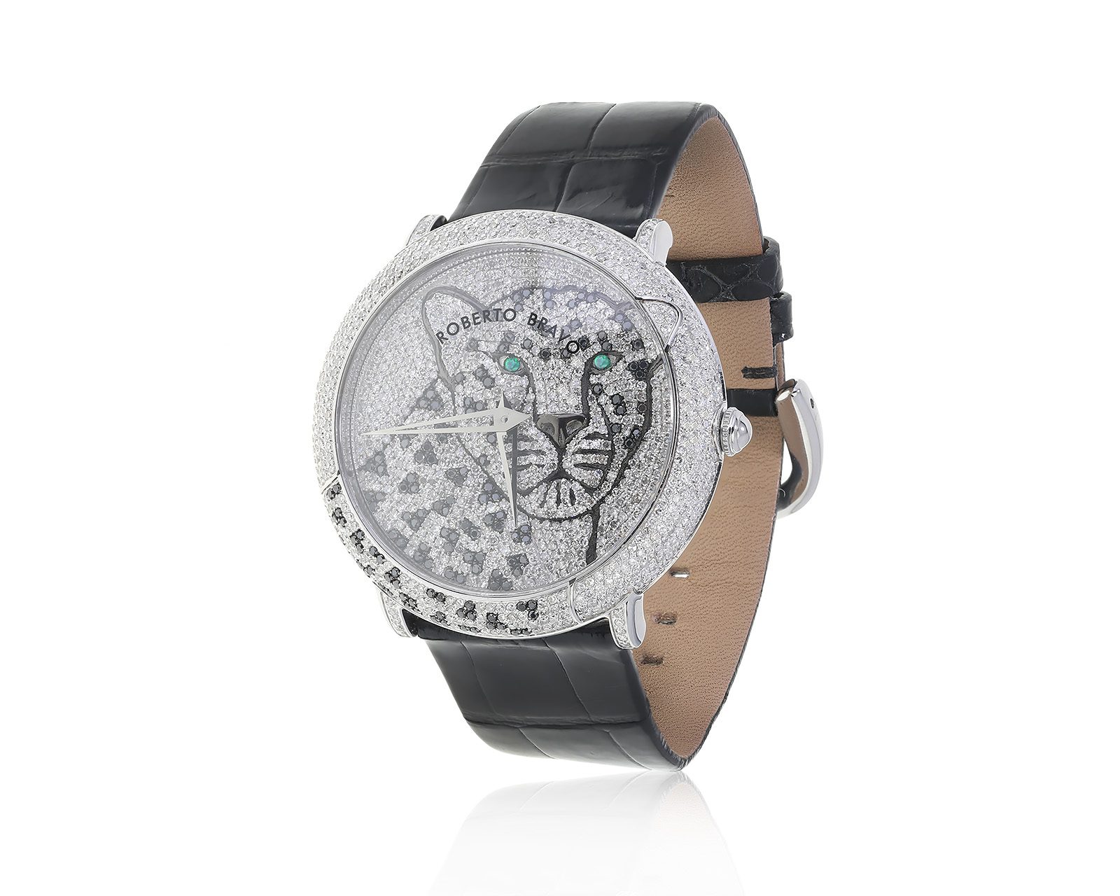 Оригинальные стальные часы с бриллиантами 3.49ct Roberto Bravo 021122/1
