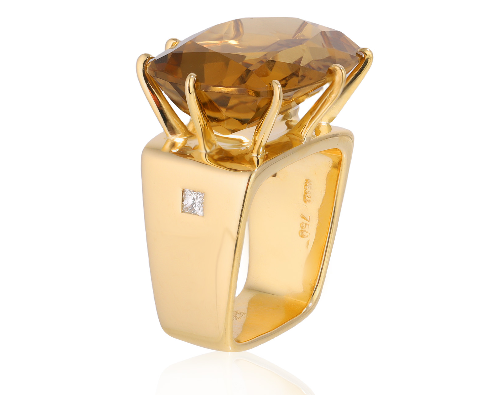 Оригинальное золотое кольцо с цитрином 15.60ct H.Stern 190825/4