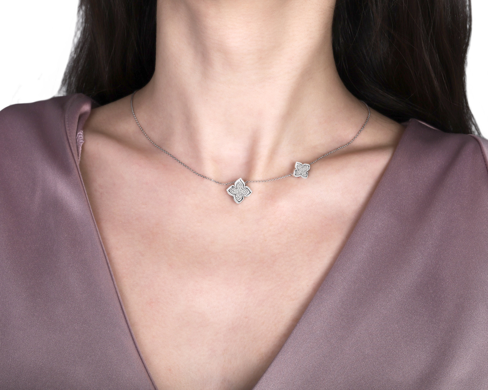 Оригинальное золотое колье с бриллиантами 0.17ct МЮЗ