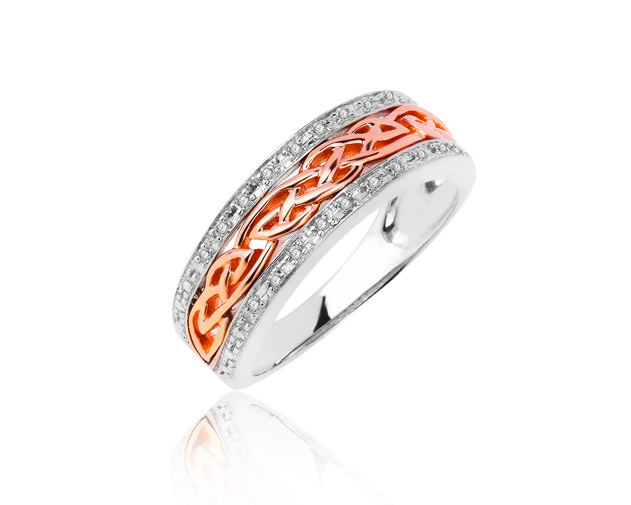 Изящное золотое кольцо с бриллиантами 0.06ct 150419/7 Изящное золотое кольцо с бриллиантами 0.06ct 150419/7