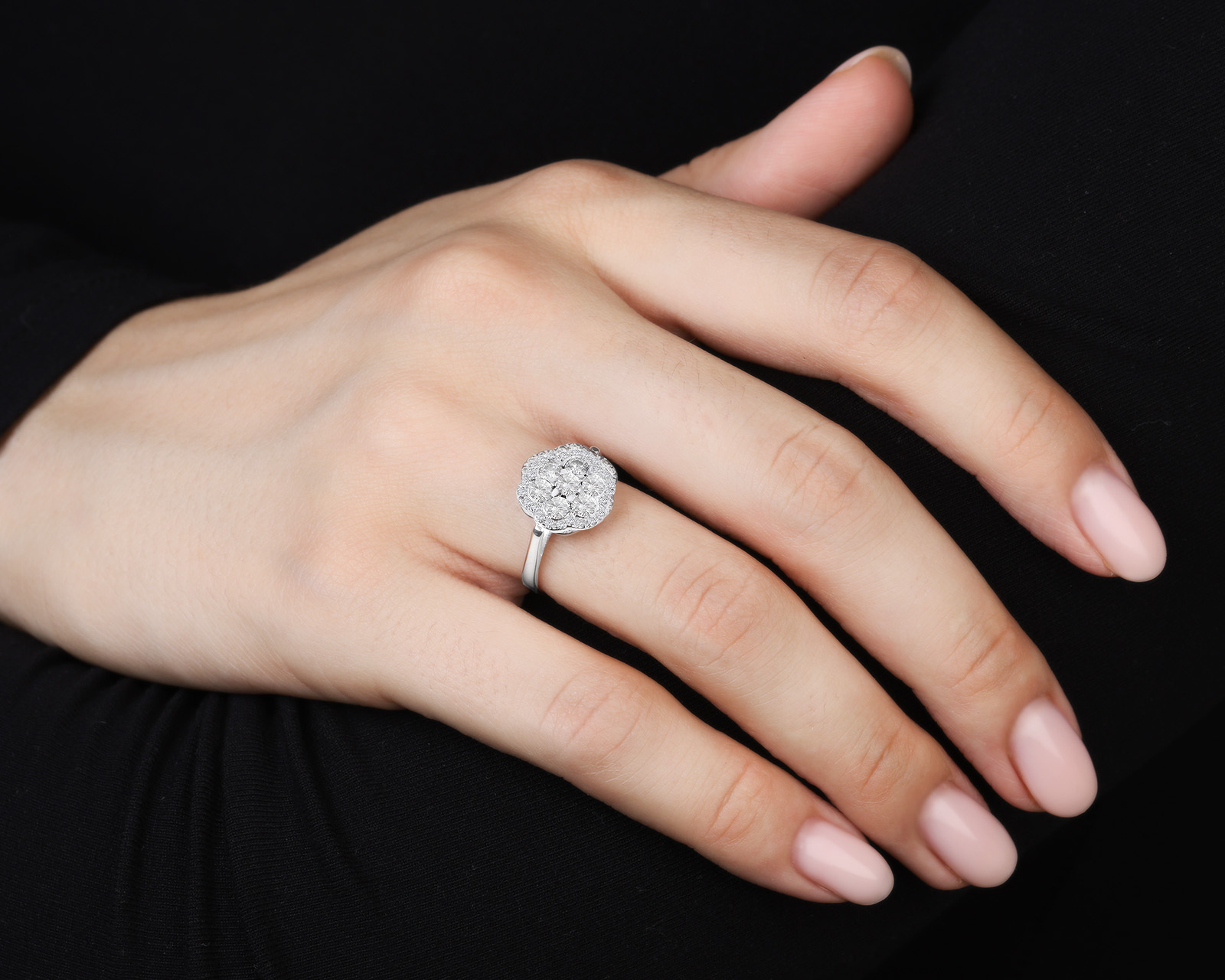 Престижное золотое кольцо с бриллиантами 0.85ct