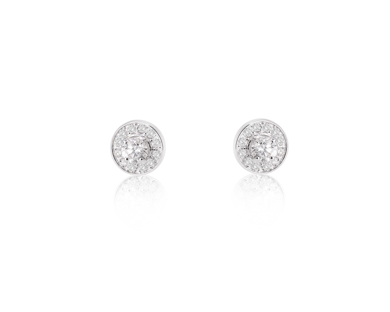 Золотые серьги с бриллиантами 0.46ct