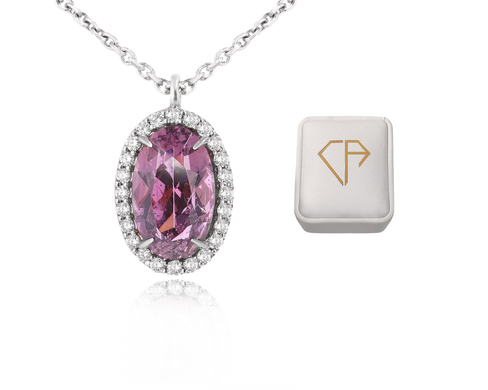 Оригинальное золотое колье со шпинелью 2.16ct Constantin Artmayer