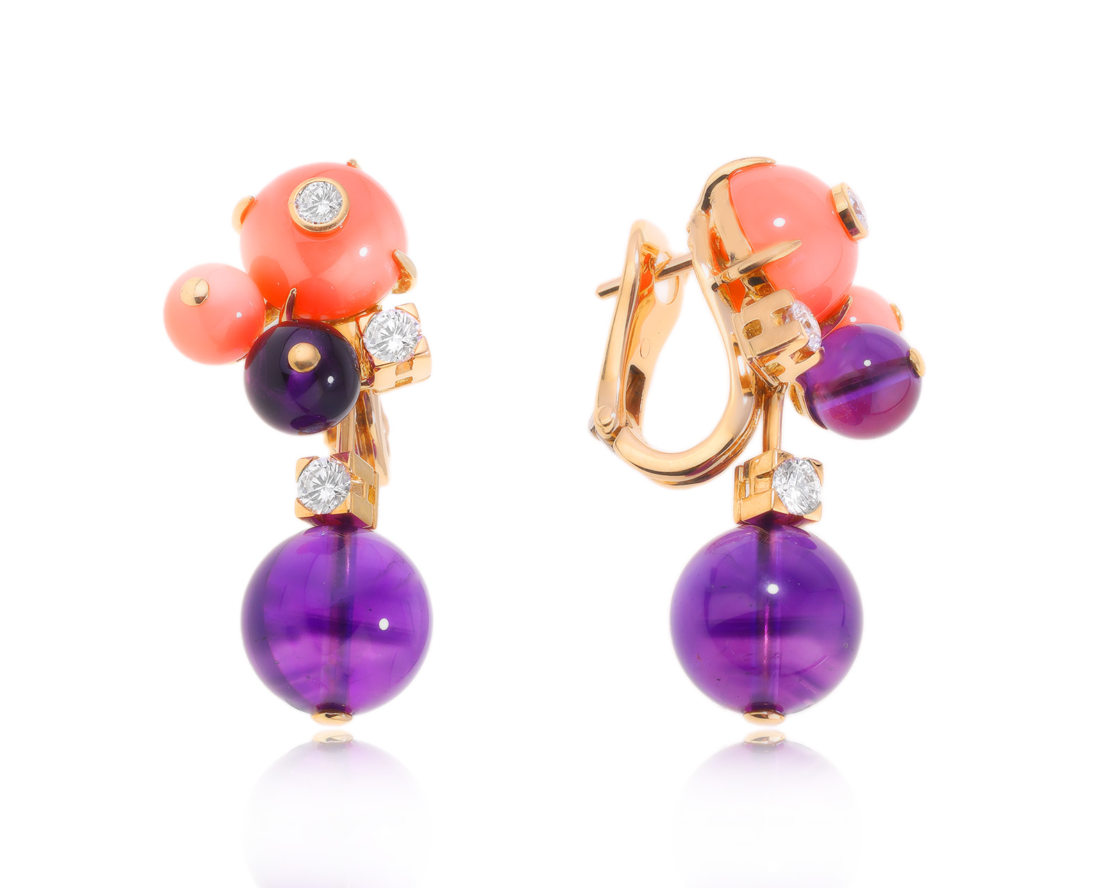 Оригинальные золотые серьги Cartier Délices de Goa Dore 281123/12