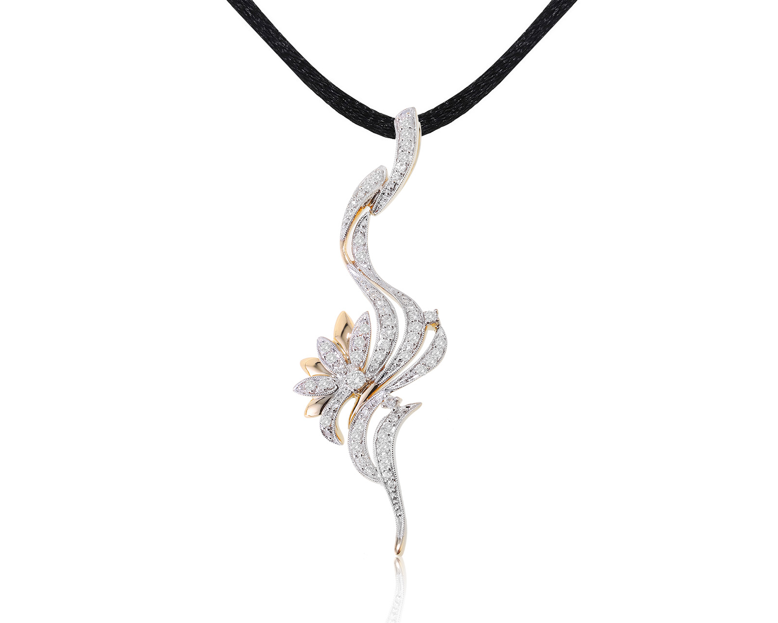 Притягательный золотой кулон с бриллиантами 0.46ct 271222/2