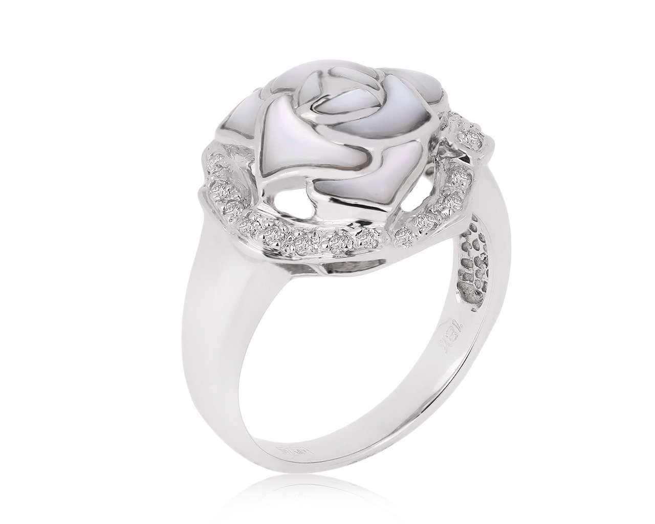 Оригинальное золотое кольцо с бриллиантами 0.13ct Mauro Conti Tahiti 270820/12
