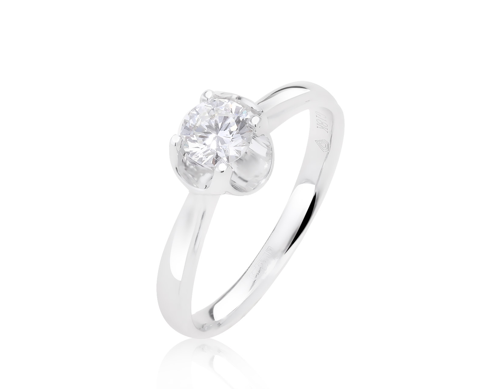 Безупречное золотое кольцо с бриллиантом 0.43ct 240322/6