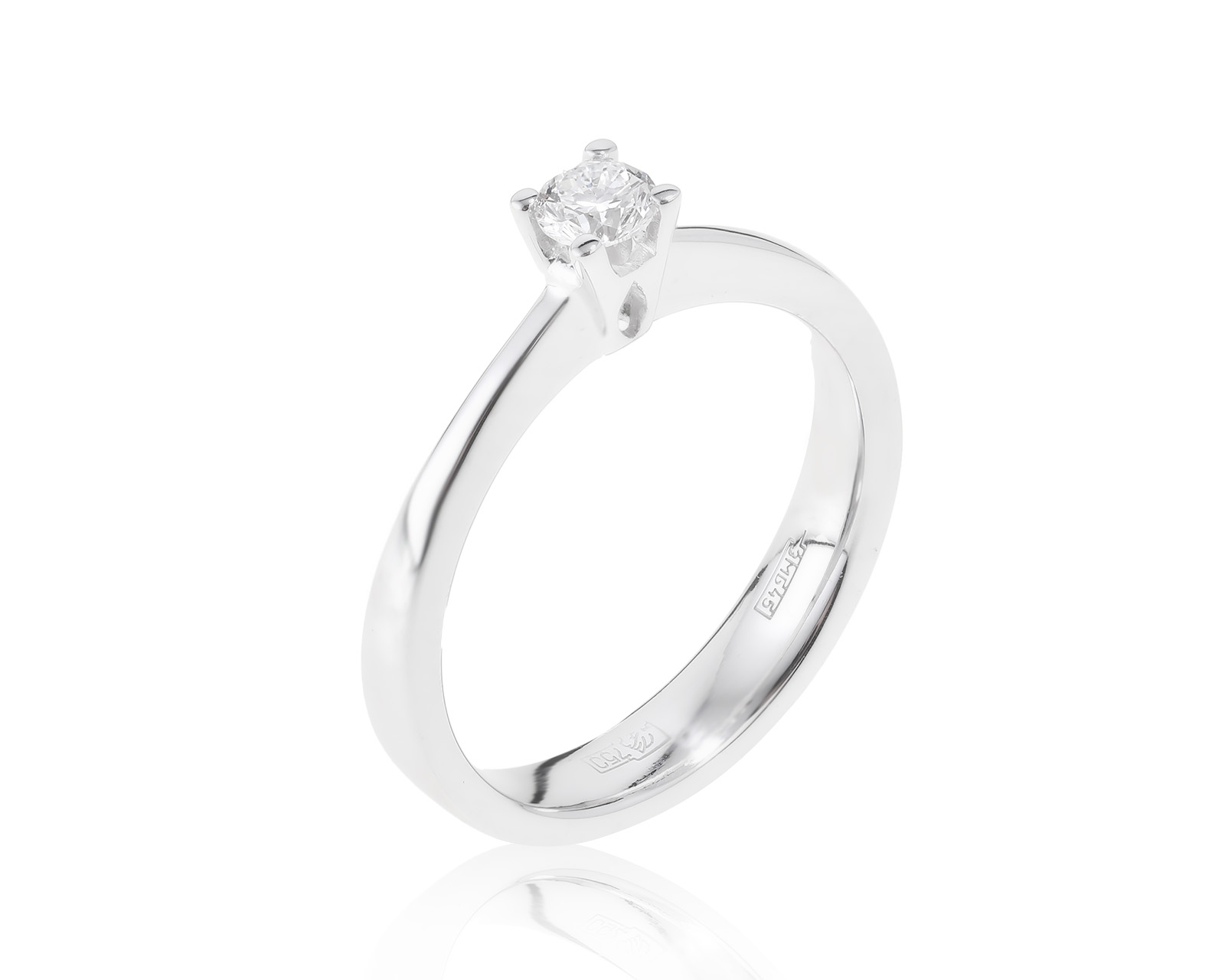 Изящное золотое кольцо с бриллиантом 0.20ct 181122/5