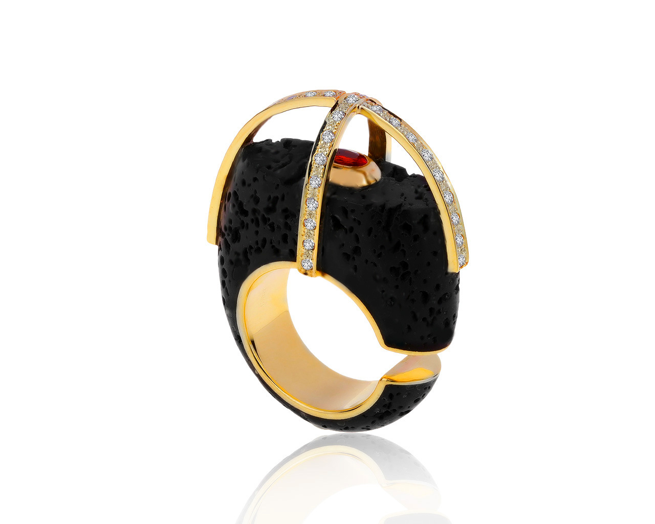 Оригинальное золотое кольцо с бриллиантами 0.55ct German Kabirski 140220/20
