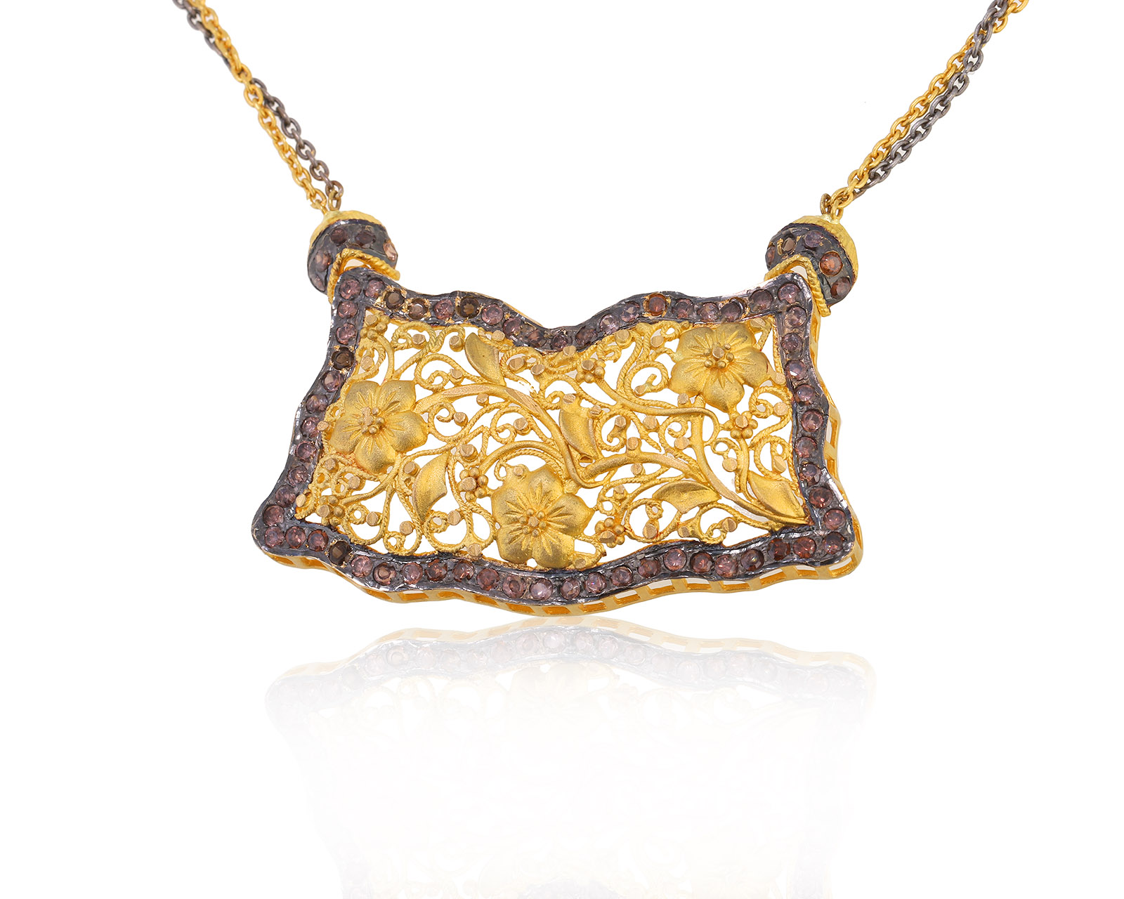 Оригинальное золотое колье Damas 121221/7