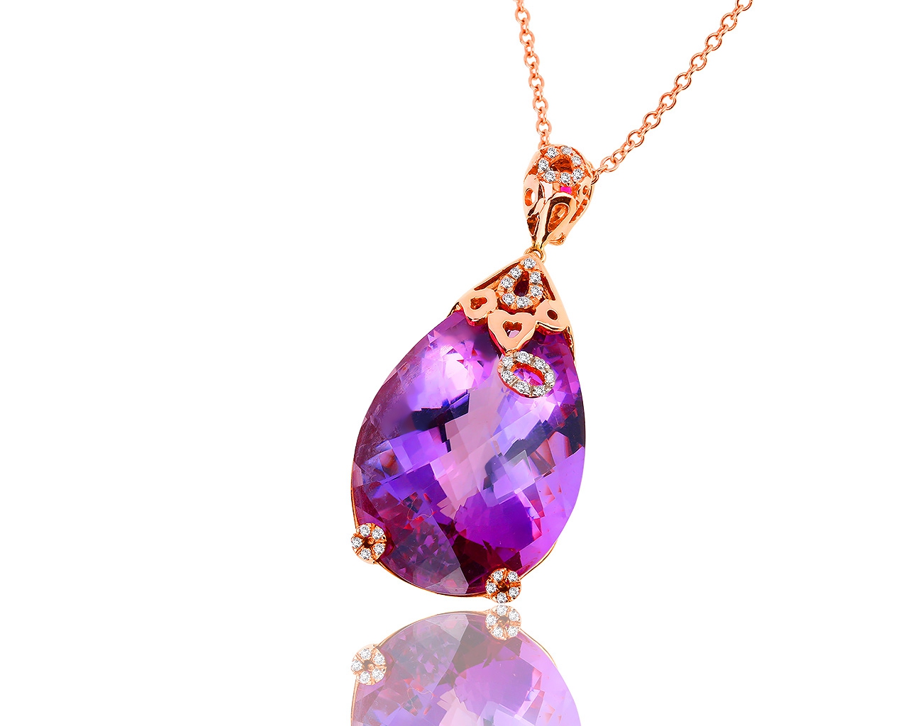 Золотая подвеска с аметистом 53.30ct Roberto Coin 150818/20 Золотая подвеска с аметистом 53.30ct Roberto Coin 150818/20
