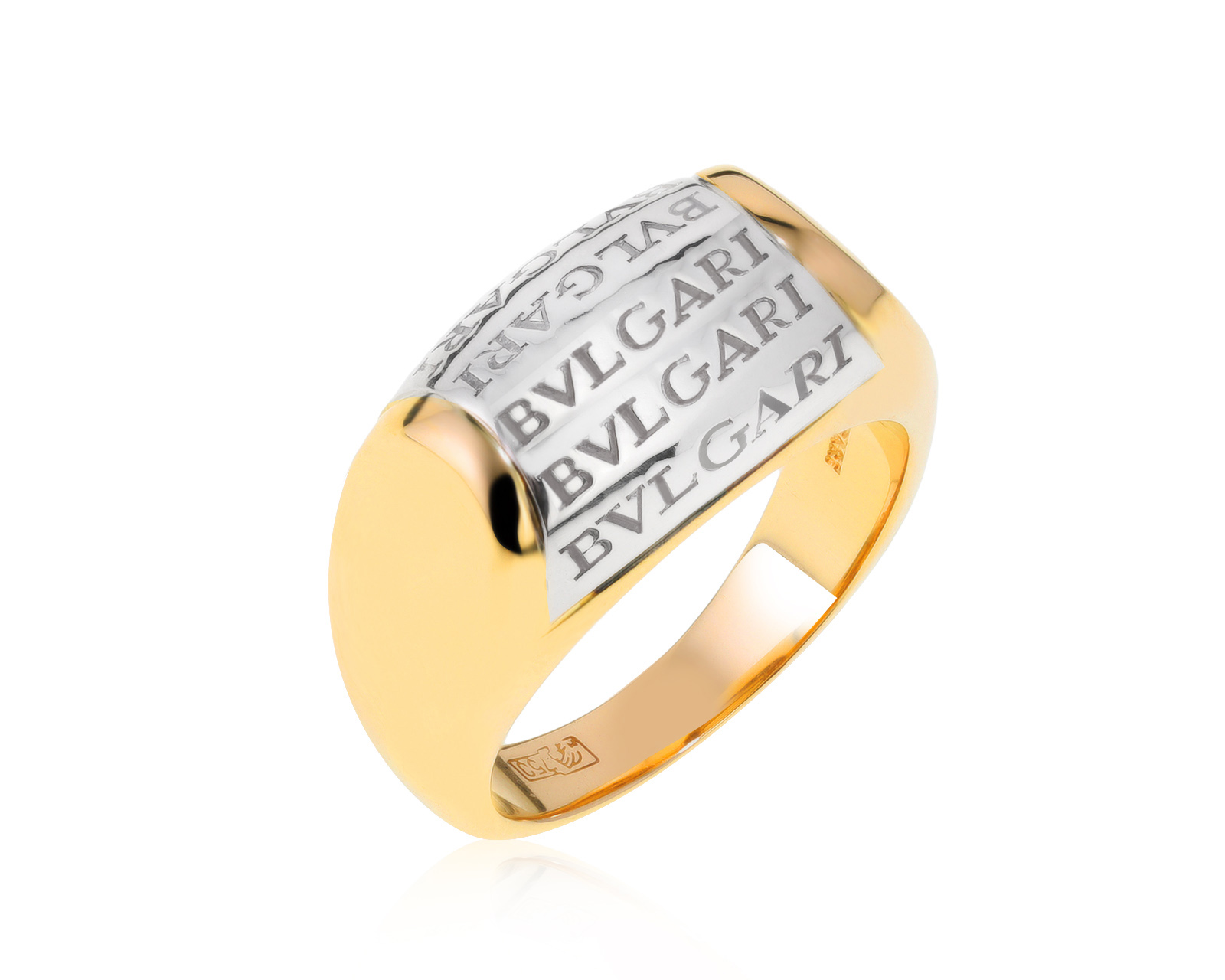 Оригинальное золотое кольцо Bvlgari Tronchetto