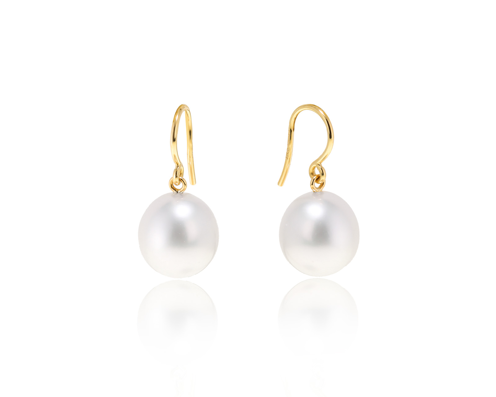 Оригинальные золотые серьги с жемчугом 11.00 мм Schoeffel 300123/5