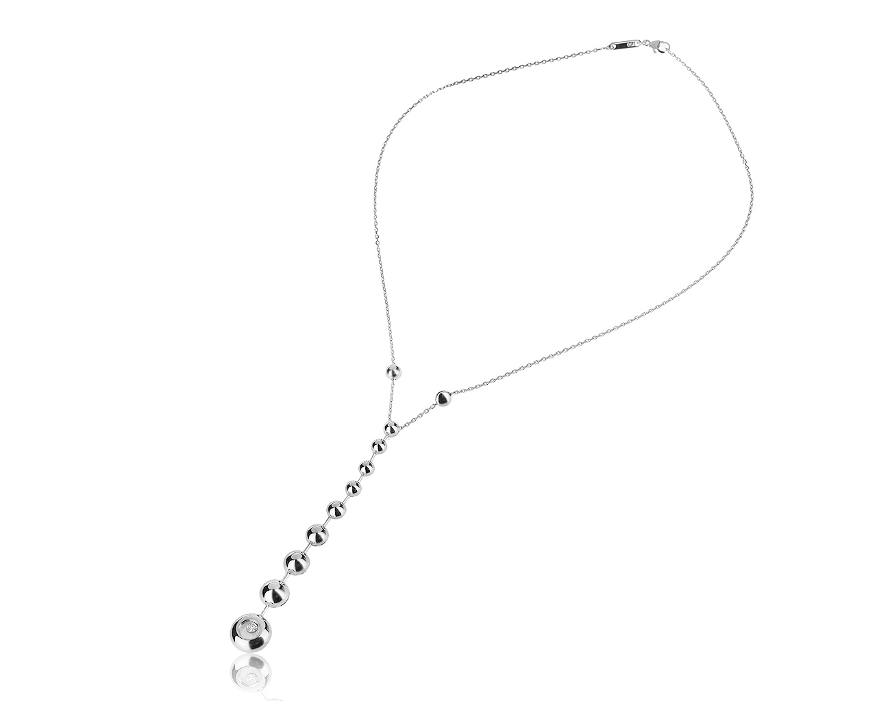 Оригинальное золотое колье с бриллиантом 0.10ct Chopard