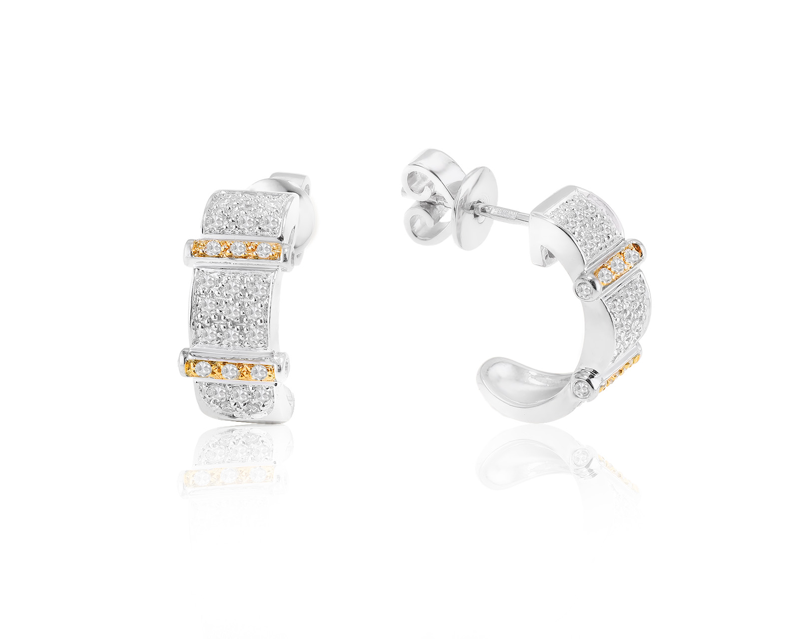 Золотые серьги с бриллиантами 0.30ct 180224/4