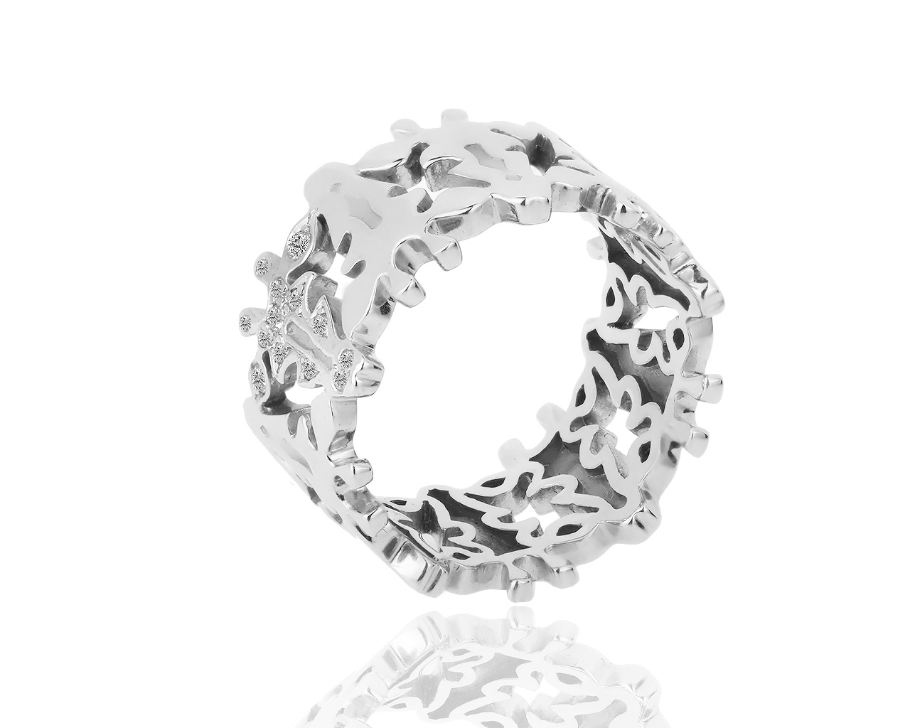 Оригинальное золотое кольцо с бриллиантами 0.10ct Carrera y Carrera Giraffe 270917/1