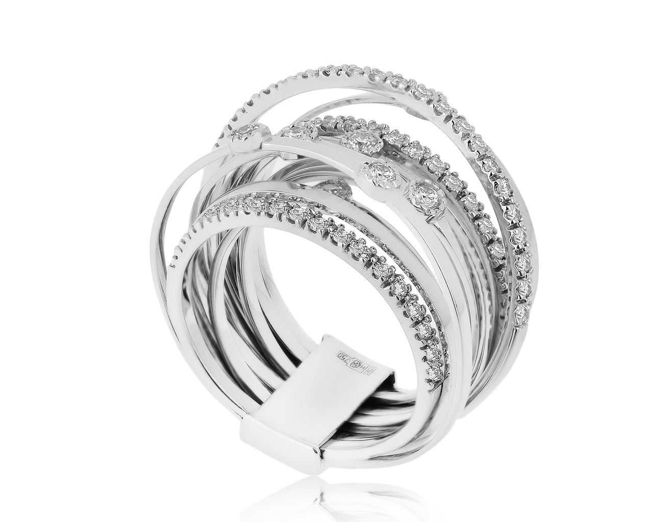 Превосходное золотое кольцо с бриллиантами 0.78ct 041120/14