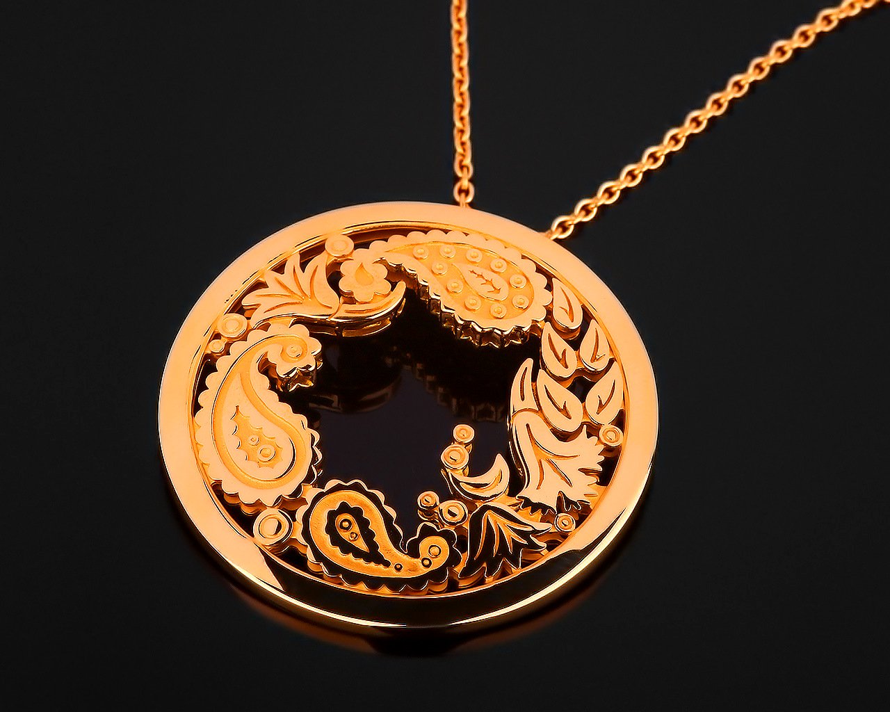 Чудесный золотой кулон Carrera y Carrera Aqua Maxi 281017/3