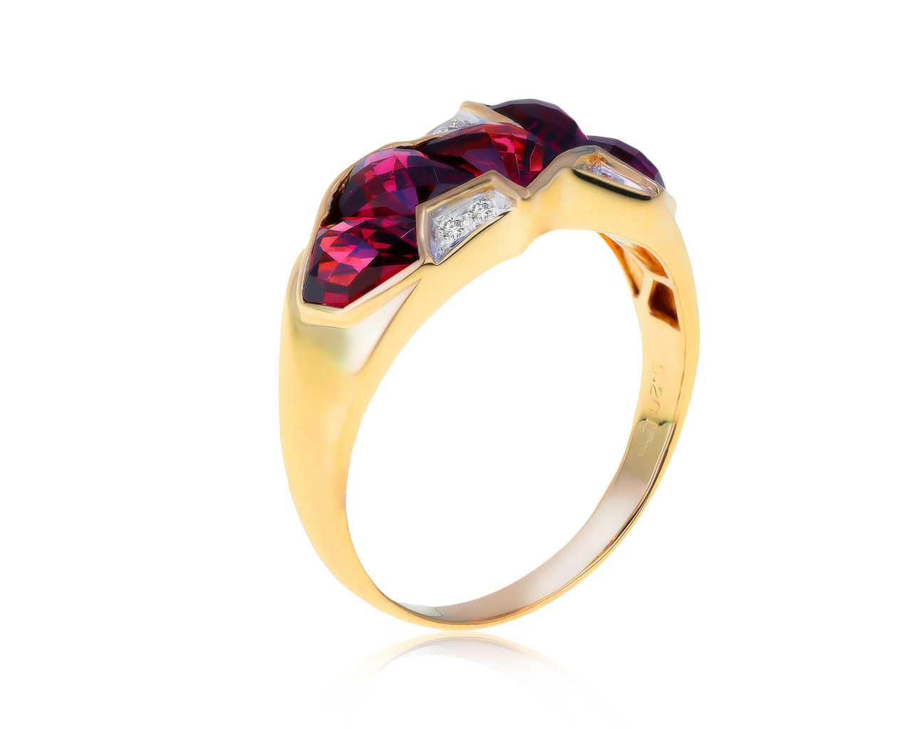 Великолепное золотое кольцо с турмалинами 4.85ct