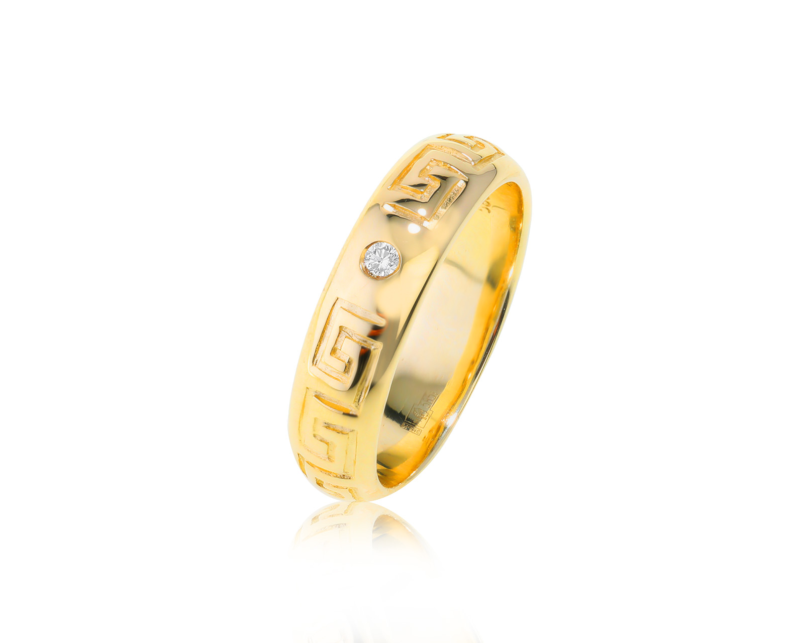 Золотое кольцо с бриллиантом 0.03ct