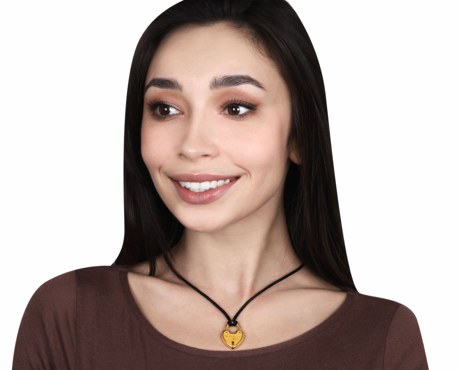 Оригинальный золотой кулон Tiffany&Co Locks Heart