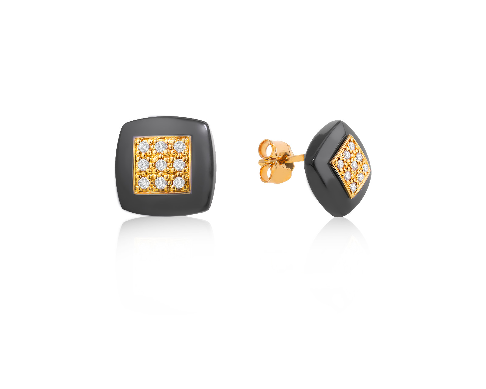 Оригинальные золотые серьги с керамикой 6.00ct Gianni Lazzaro 151223/6