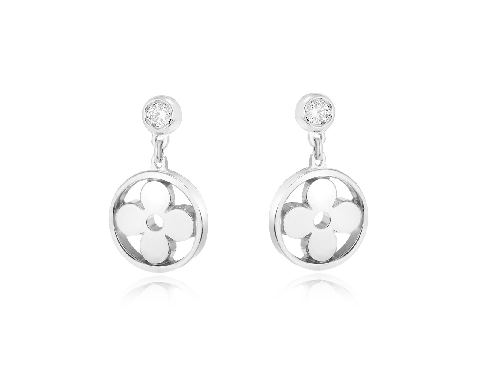 Оригинальные золотые серьги Louis Vuitton Blossom