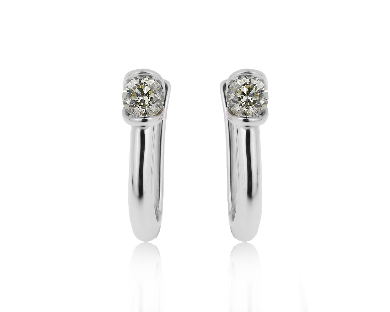 Оригинальные золотые серьги с бриллиантами 0.60ct ЭПЛ Якутские бриллианты 290320/4