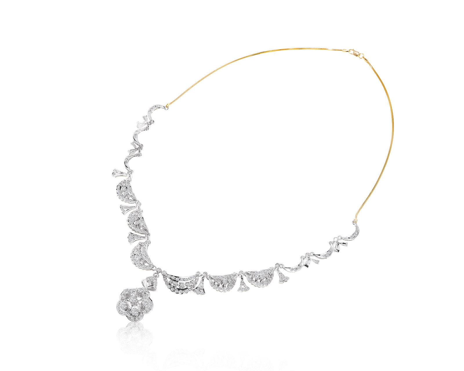 Завораживающее золотое колье с бриллиантами 4.77ct 280522/12