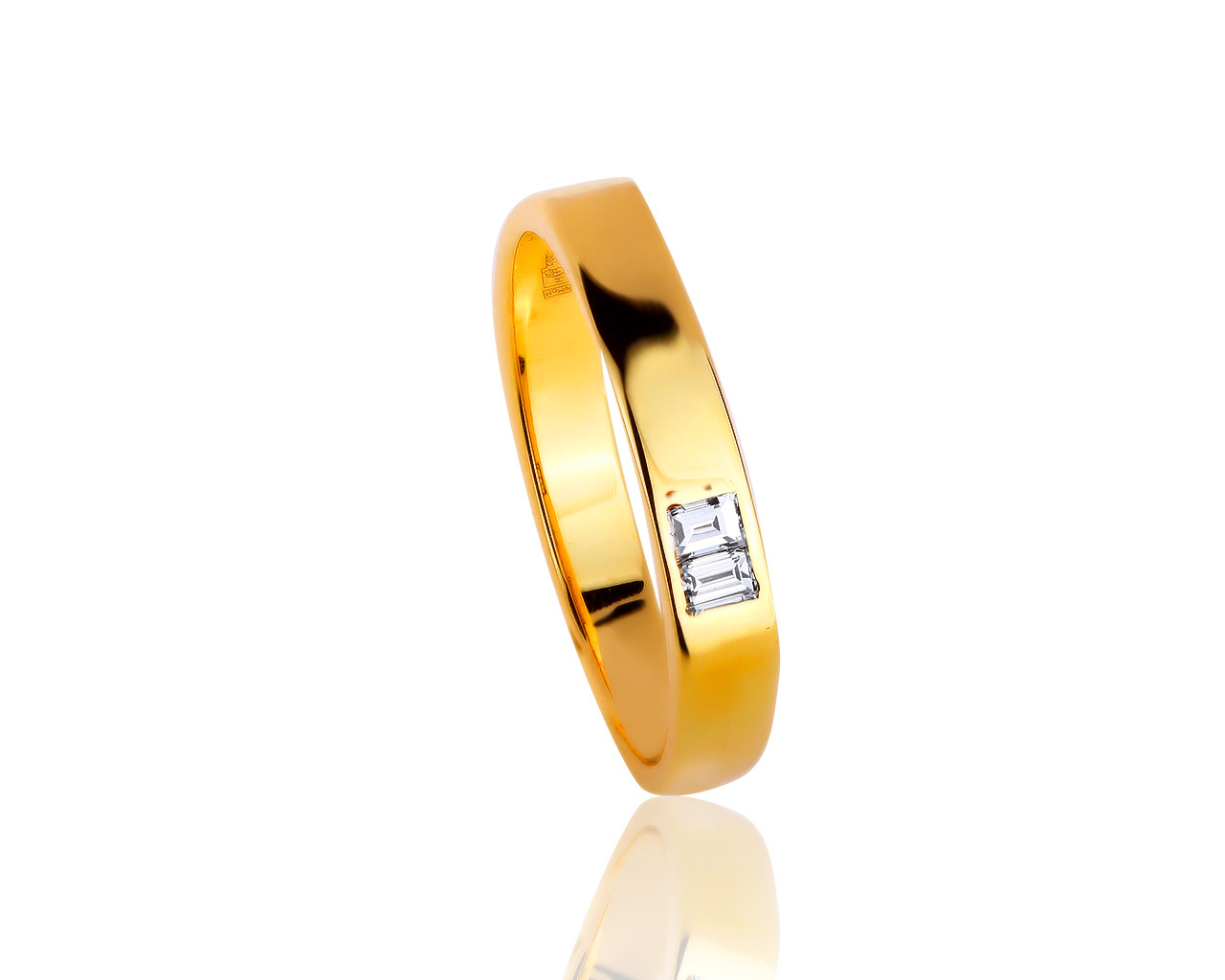 Оригинальное золотое кольцо с бриллиантами 0.14ct Desiree