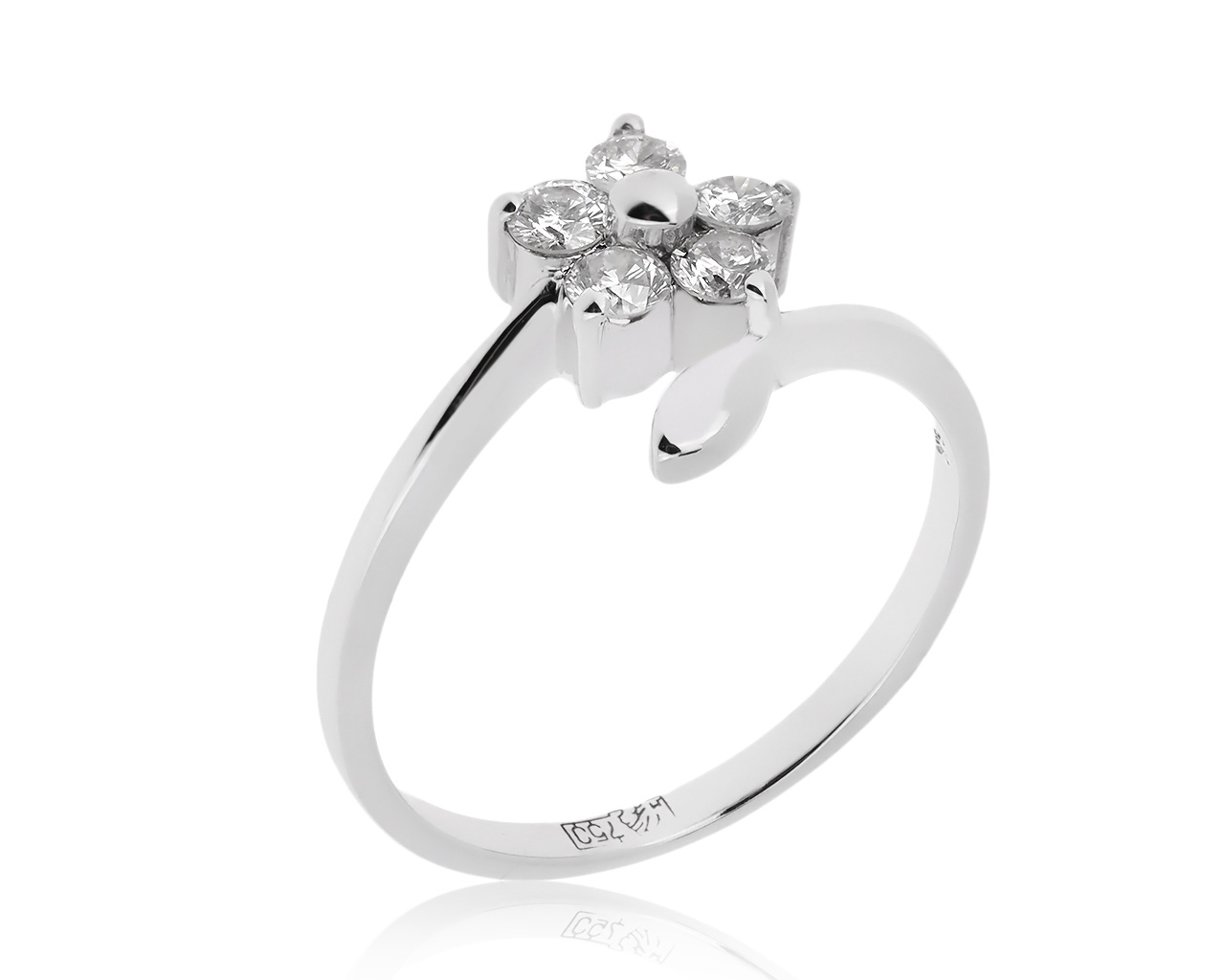 Престижное золотое кольцо с бриллиантами 0.30ct 020720/7