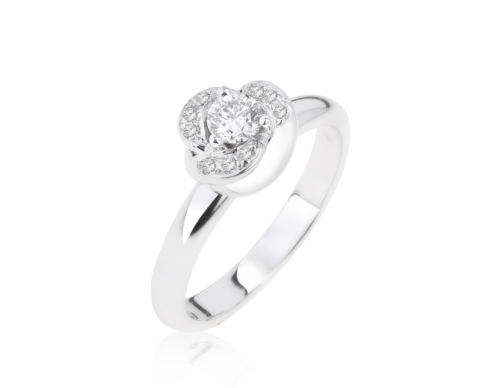 Изящное золотое кольцо с бриллиантами 0.24ct 070222/5
