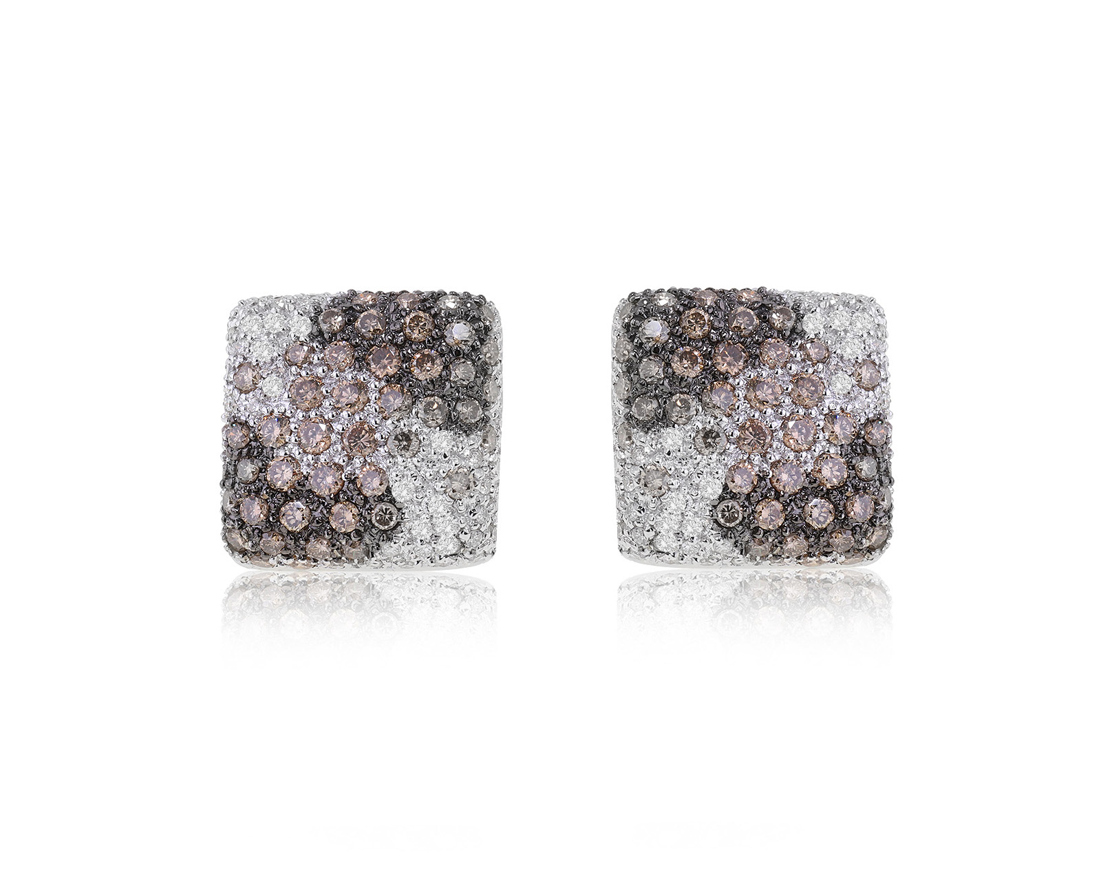 Золотые серьги с бриллиантами 2.56ct