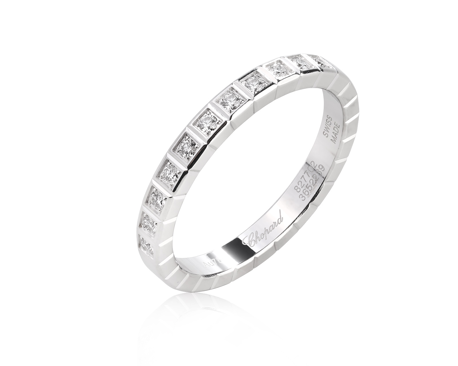 Оригинальное золотое кольцо с бриллиантами 0.11ct Chopard Ice Cube 280626/1