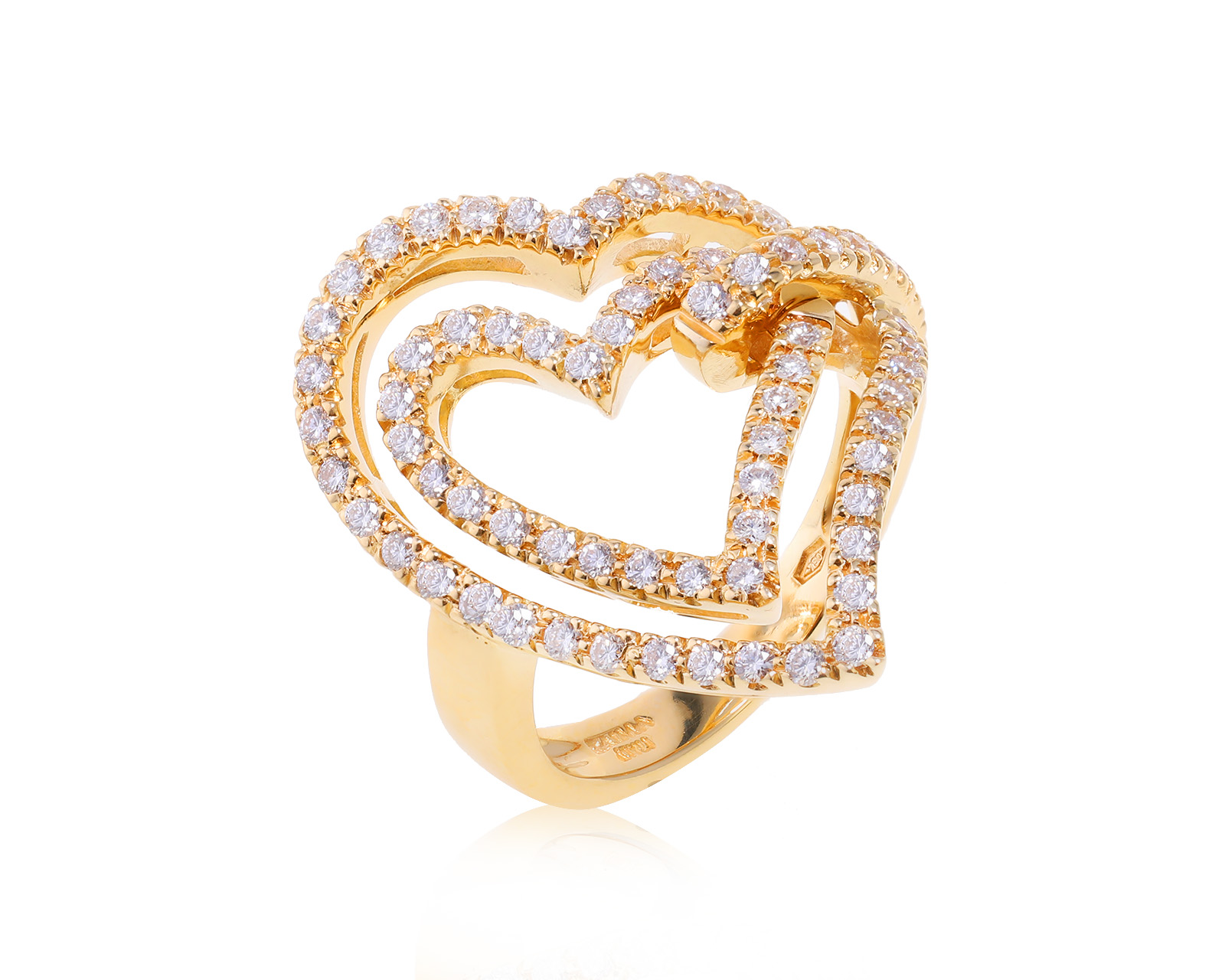 Оригинальное золотое кольцо с бриллиантами 0.90ct Raima 300723/4