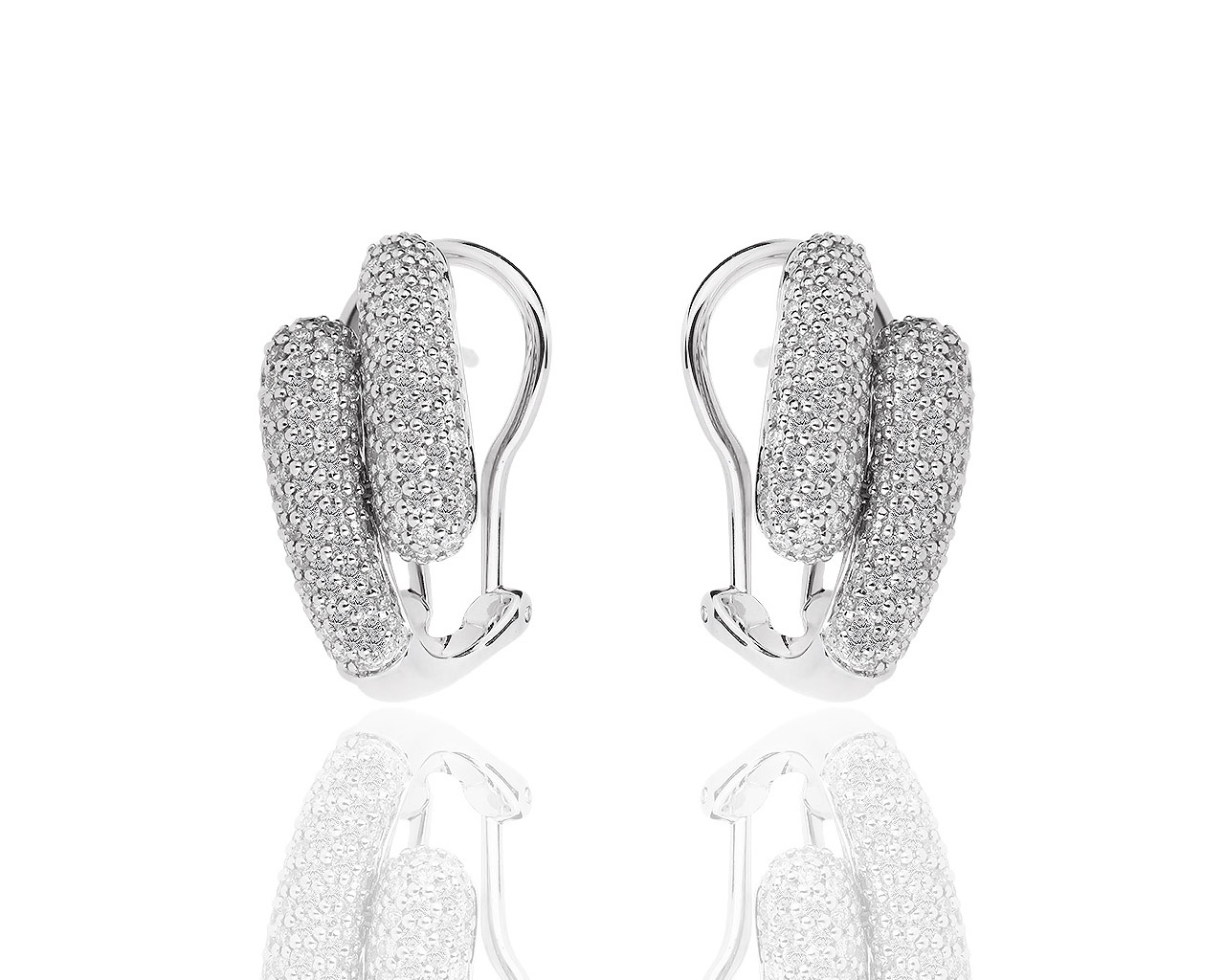 Изысканные золотые серьги с бриллиантами 0.50ct 101018/24