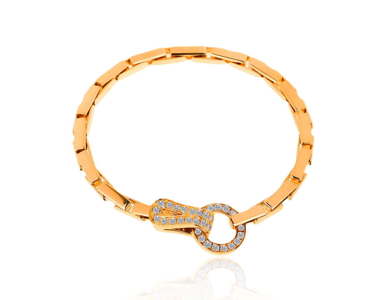 Оригинальный золотой браслет с бриллиантами 0.90ct Cartier Agrafe 211218/1