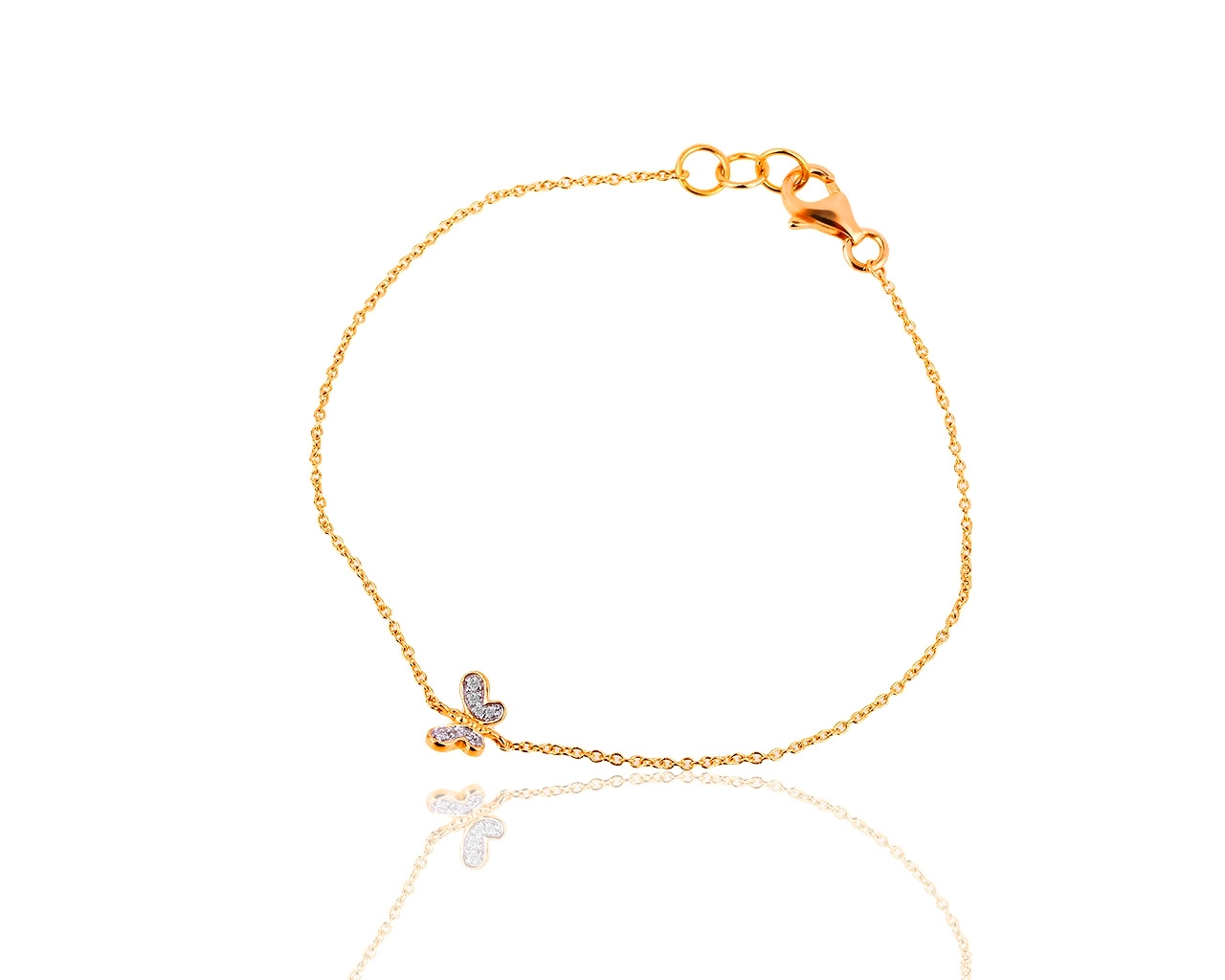 Золотой браслет с бриллиантами 0.03ct Tous