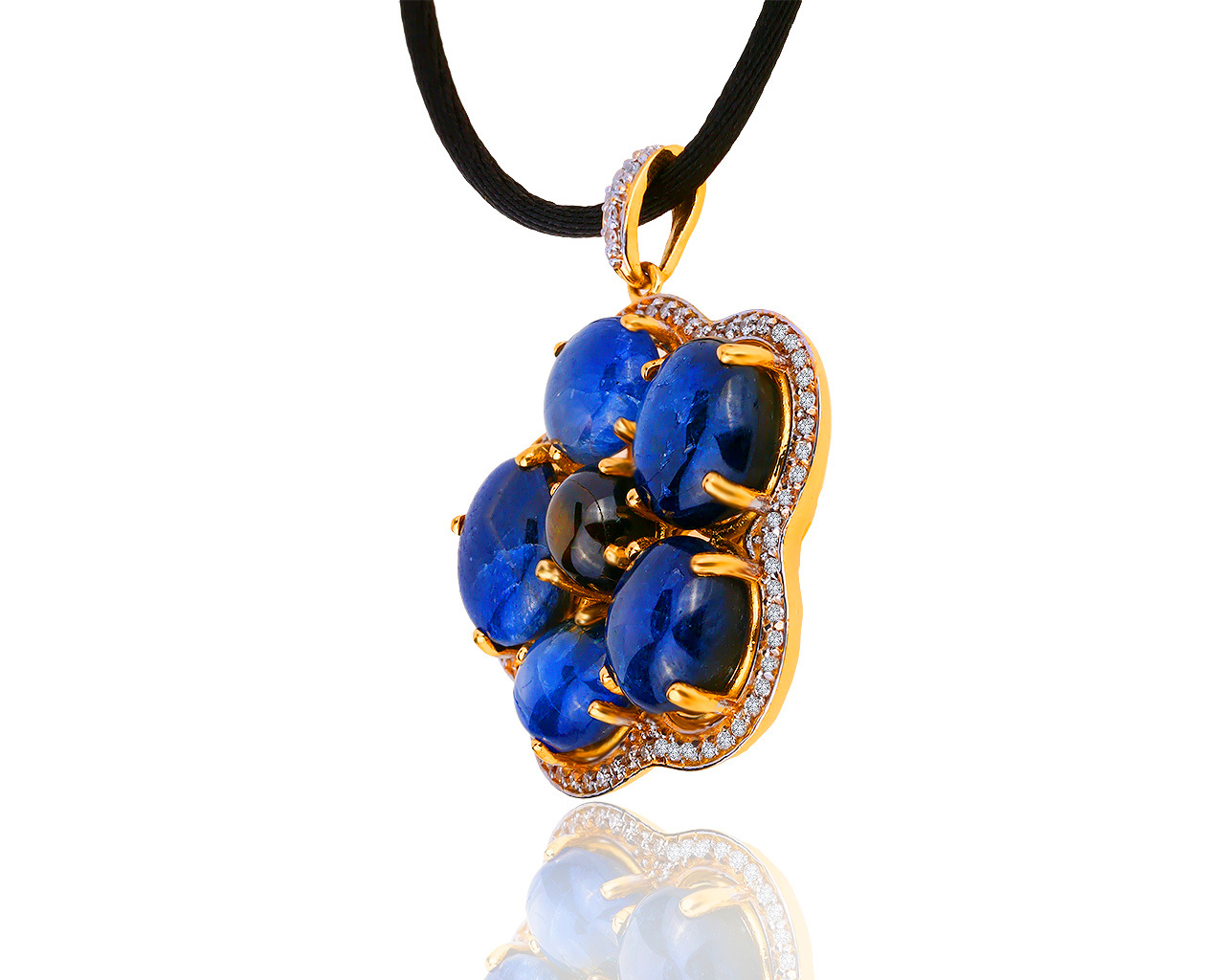 Безупречный золотой кулон с бриллиантами 0.48ct