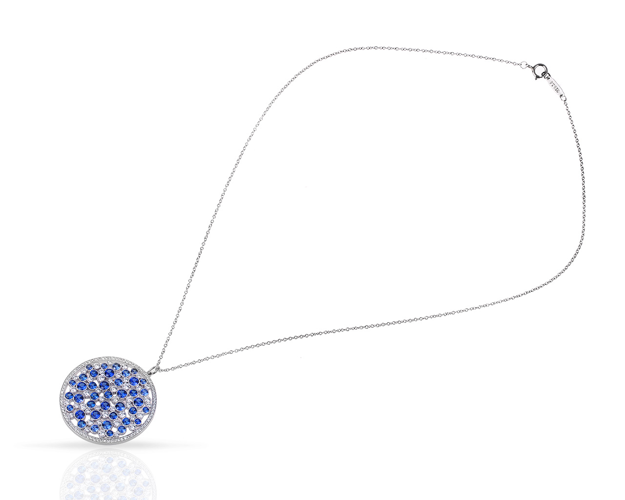 Платиновая подвеска с сапфирами и бриллиантами Tiffany&Co