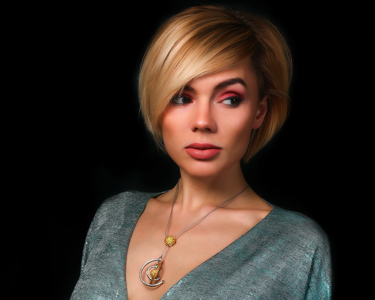 Золотой кулон с цитринами 12.07ct Prologue Orbit