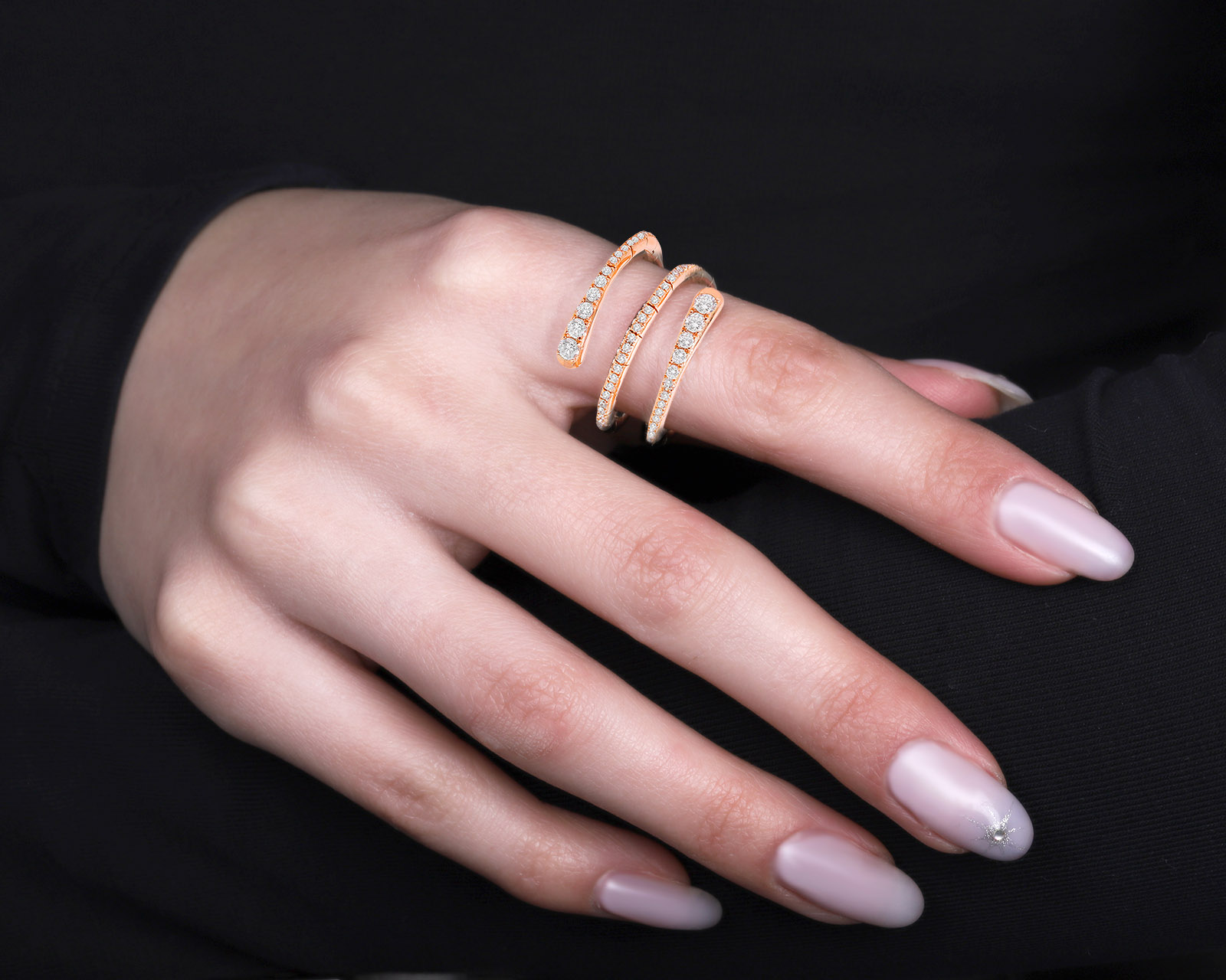 Оригинальное золотое кольцо с бриллиантами 0.53ct Roberto Bravo