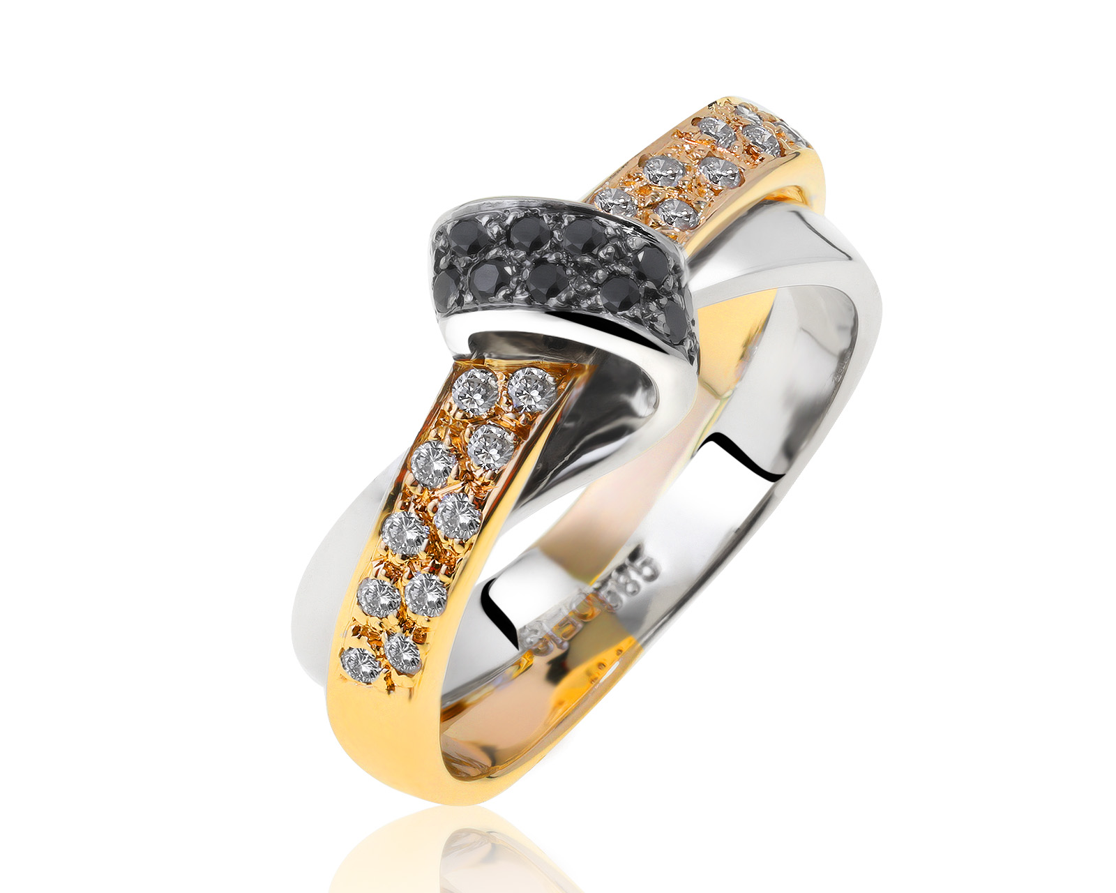 Притягательное золотое кольцо с бриллиантами 0.44ct