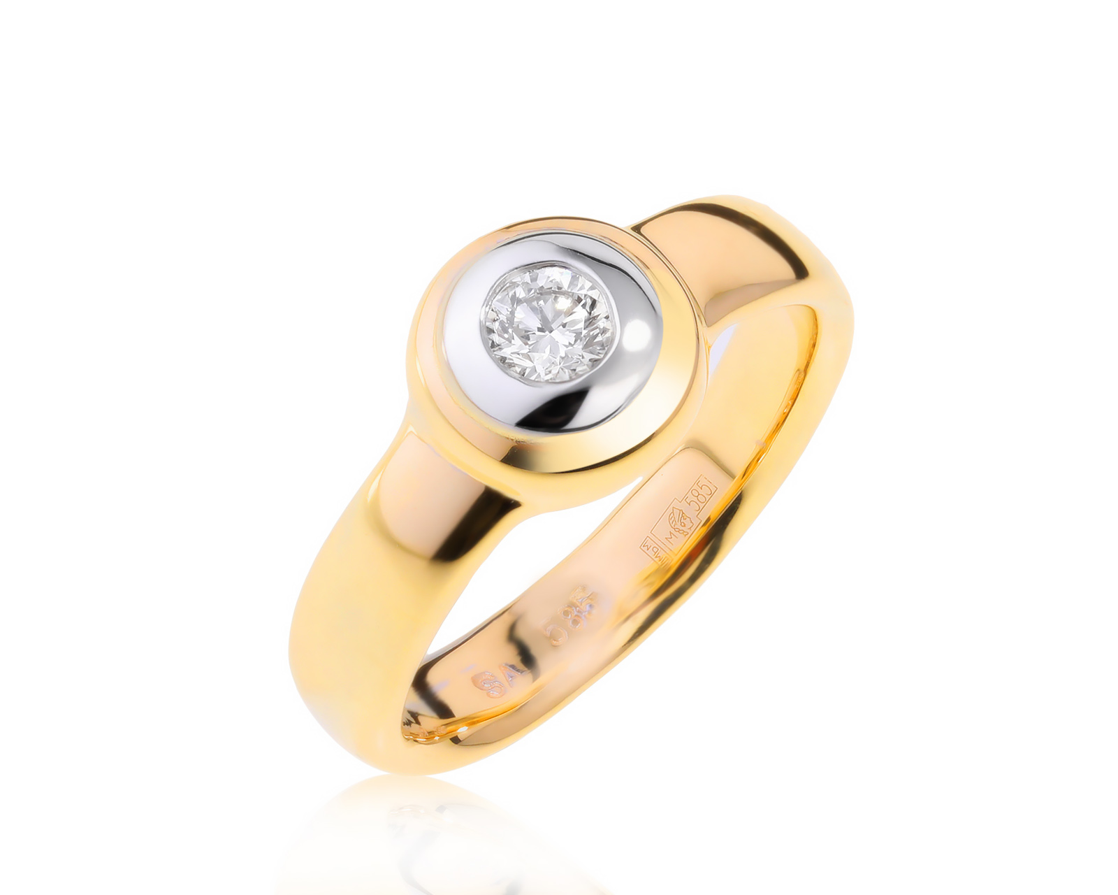 Безупречное золотое кольцо с бриллиантом 0.20ct 250422/10