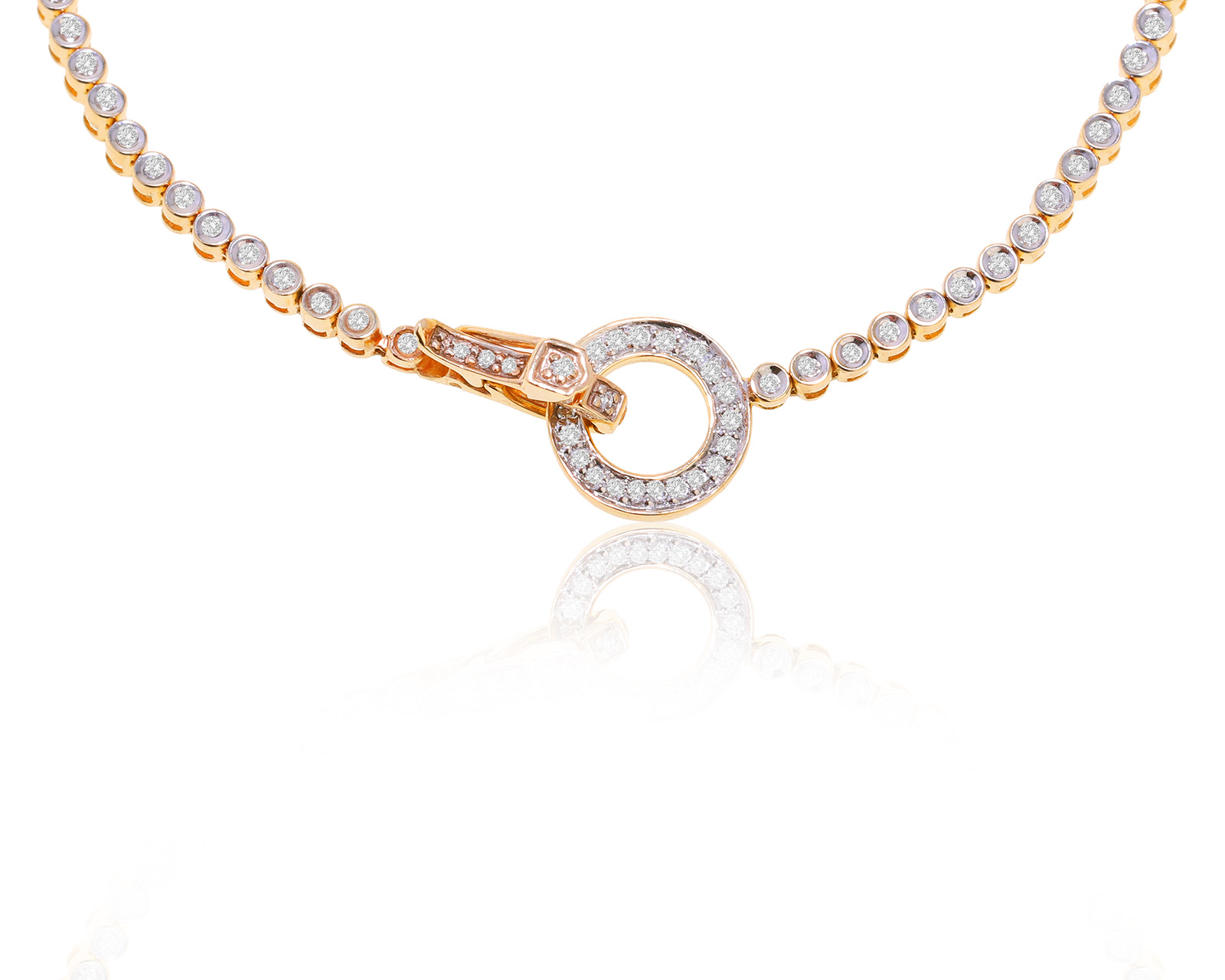 Стильный золотой браслет с бриллиантами 0.39ct