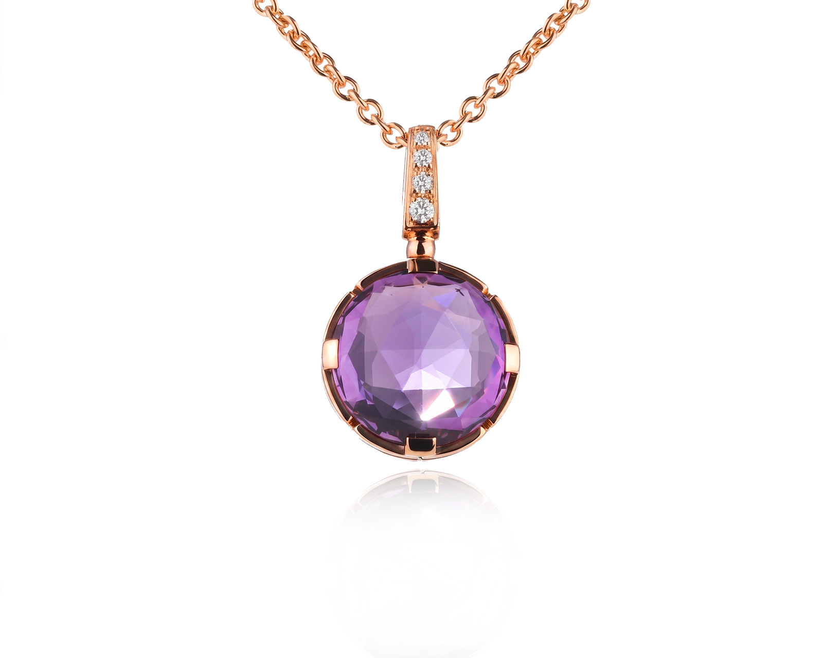 Оригинальное золотое колье с аметистом 9.50ct Bvlgari Parentesi Cocktail 160426/2