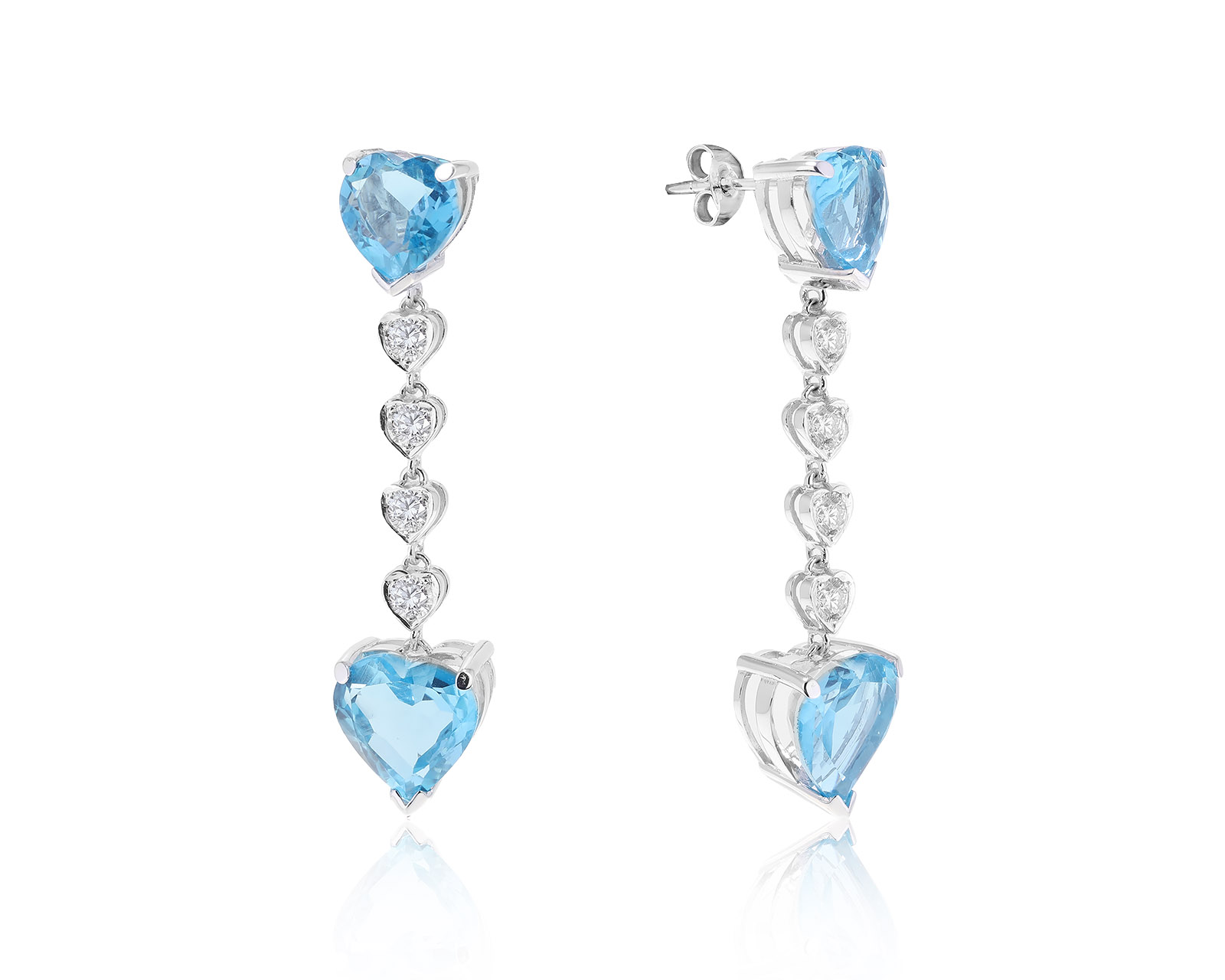 Великолепные золотые серьги с топазами 21.44ct 270722/2