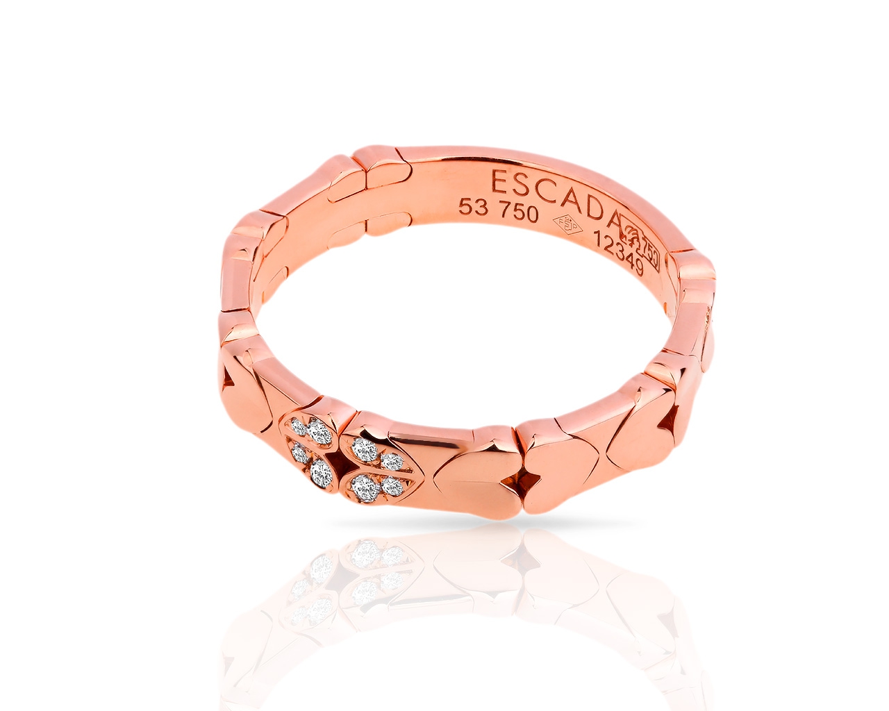 Оригинальное золотое кольцо с бриллиантами Escada Heart