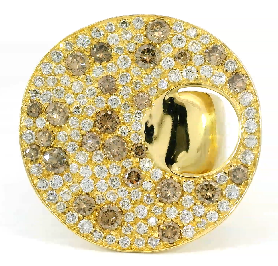 Оригинальное золотое кольцо с бриллиантами 3.49ct Luca Carati